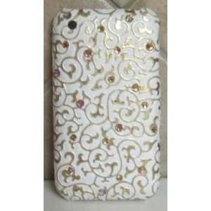   IPHONE CASE IPHONE 3G 3GS COVER GOLD DESIGN W/ BLING 