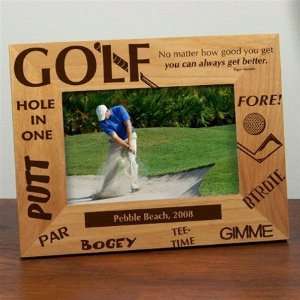  Golf Golfer Golfing personalized Horizontal Wood Picture 