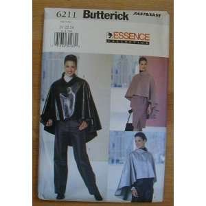  Butterick Misses Pattern 6211 Poncho, Skirt, Pants Size 