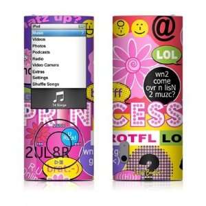 Princess Text Me Design Decal Sticker for Apple iPod Nano 