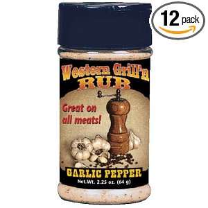 Hi Mountain Jerky Western Garlic Pepper Grill Rub, 2.25 Ounce Jars 