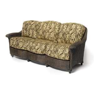   Oxford Wicker Cushion Arm Patio Sofa Bark Patio, Lawn & Garden