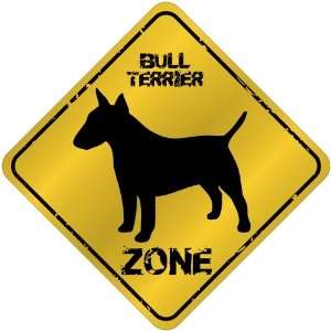 New  Bull Terrier Zone   Old / Vintage  Crossing Sign Dog  