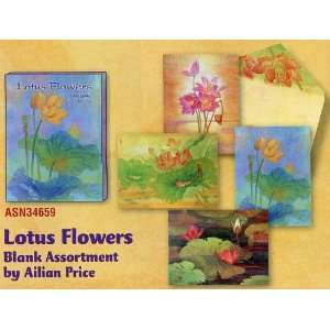  Lotus Flowers by Ailian Price   Blank Note Card Assortment 
