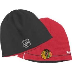  Mens Chicago Blackhawks Official Reversible Knit Cap 