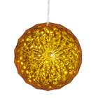 Vickerman Yellow LED Lighted Hanging Crystal Sphere Ball Outdoor 