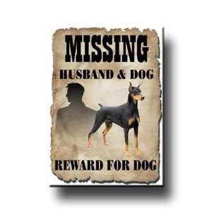  Doberman Pinscher Missing Reward Fridge Magnet No 1 