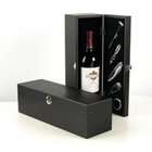 Red Vanilla Five Piece Wine Accessory Box   Matte Black   Black   4.5H 