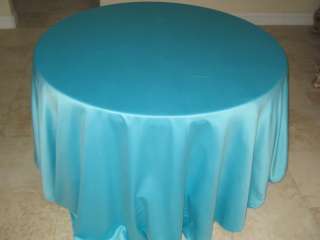 POOL SATIN 120 IN ROUND TABLECLOTHS WEDDING  
