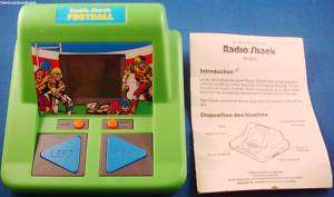 RADIO SHACK FOOTBALL ELECTRONIC HANDHELD TABLETOP GAME  