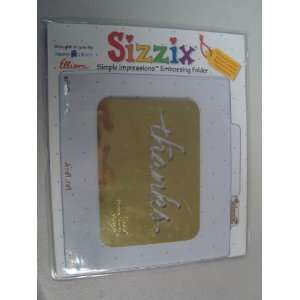  Sizzix thanks in Small Cursive Letters Dies in the Package 