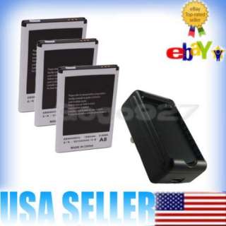 3X NEW BATTERY + DOCK Charger For Samsung Galaxy Prevail M820 M920 
