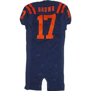  #17 Brown Syracuse 2007 Game Used Navy Football Jersey 