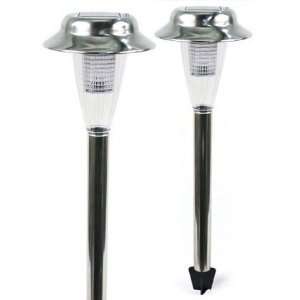    Stainless Steel Torch Solar Lights Set of 2