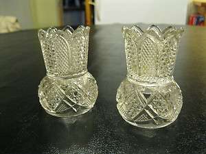 Antique Croke & Thome Pressed Glass Toothpick Holder  