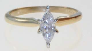   GIA .45ct marquise diamond engagement ring 2.1g I1 E vintage 6  