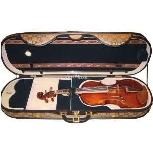  Vio Music Suspension 4/4 Violin Hard Case, Wooden Shell 