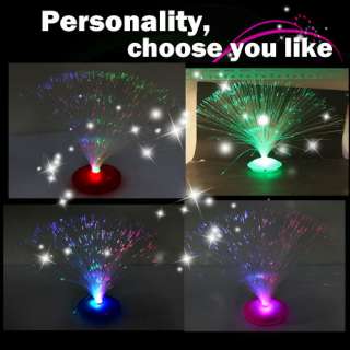   Changing Fiber Optic Nightlight Lamp Pink/Green/Blue/Red Stand  