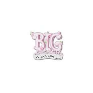  4045 Big Sister Personalized Christmas Holiday Ornament 
