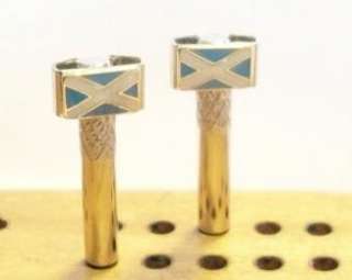 Cribbage Board Pegs 2 Flags of Scotland Enamel Brass.  
