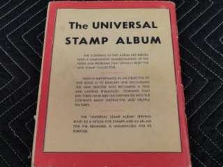 VINTAGE 1953 UNIVERSAL STAMP ALBUM Y84  