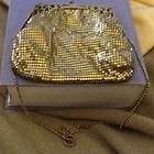 Vintage Whiting & Davis Gold Mesh Evening Purse Made in USA NWOT