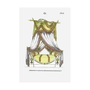  French Empire Bed No 6 24x36 Giclee