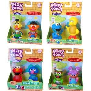   Street Play Town Learning Curve Real Wood 2pk Set Of 4 Toys & Games