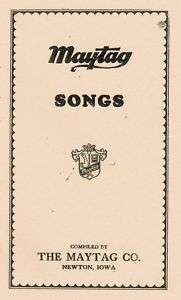 Maytag Song Book Dealer Engine Washer Hit & Miss  