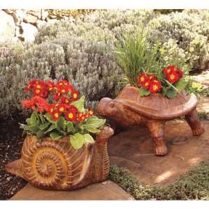  Terra Cotta Snail Planter Patio, Lawn & Garden