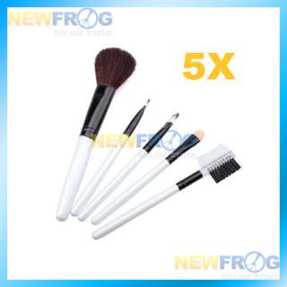 Makeup Brush Cosmetic 5 PCS Brushes Set With Case W  