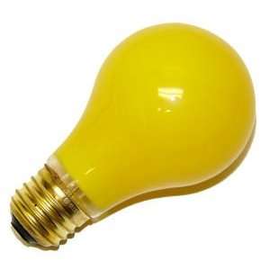   A19 Bug Light Medium Base Light Bulb, Yellow, 2 Pack