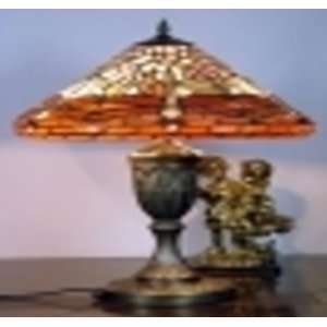  Tiffany Style Orange Dragonfly Lamp