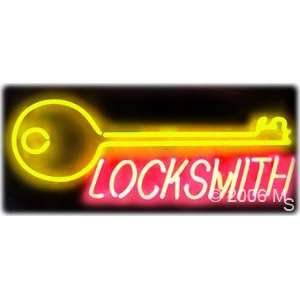Neon Sign   Locksmith, Logo   Large 13 x 32  Grocery 