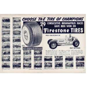  Firestone Tires.  1952 Firestone Tires Ad, A4555. Everything