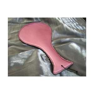   Pink & Black Leather Paddle with Reinforced Handle Prank Novelty Toy