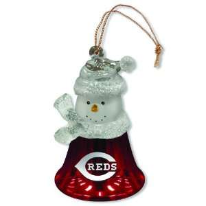  Pack of 3 MLB Cincinnati Reds Snowman Bell Christmas 