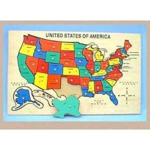  Hollow Woodworks UMP USA Map Puzzle Toys & Games