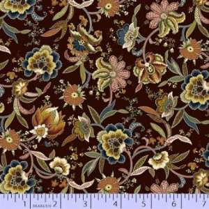  Quilting Fabric Metro Mirage Small Jacobean Floral Arts 