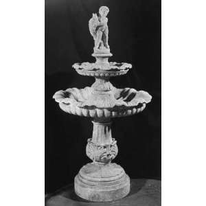  Florentine Craftsmen Two Tier Fountain with Child and 
