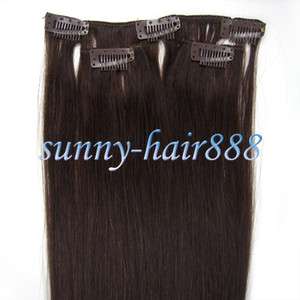 203pcs Clip In 100% Human Hair Extensions #02, &36g  