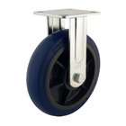   Heavy Duty Rigid Plate Caster with Roller Bearing, 4 1/2 Length X