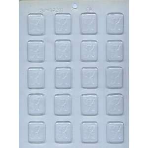   CK Products 1 1/4 Inch K Initial Mint Chocolate Mold