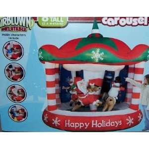  8ft Airblown Inflatable Christmas Carousel