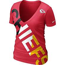 Nike Kansas City Chiefs Womens Off Kilter Tri blend T Shirt    