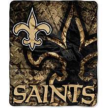 Northwest New Orleans Saints 50x60 Roll Out Design Raschel Blanket 