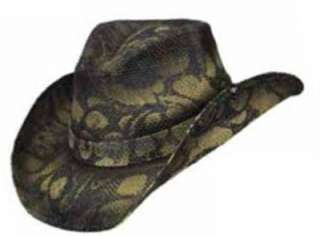 NEW Peter Grimm Hats RATTLER Drifter Western Straw Snake Hunting 