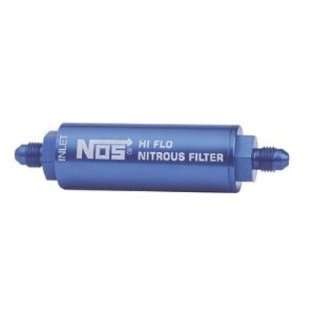NOS 15550NOS Blue Anodized Billet Aluminum High Pressure In line 