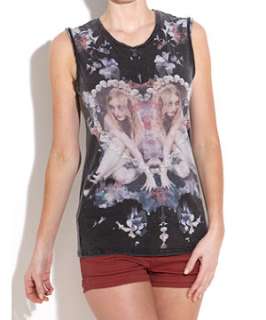 Charcoal (Grey) Mirrored Image Printed Tank Top  246728803  New Look