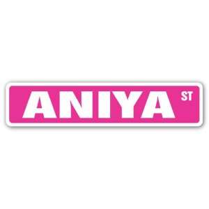  ANIYA Street Sign name kids childrens room door bedroom 